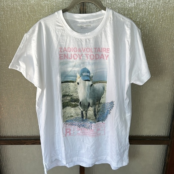 Zadig & Voltaire
Tom Horse Graphic Print Tee. Size XS-S. New $148 sold out - Picture 3 of 7